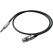 Proel BULK200LU3 Cavo Audio  XLR Femmina Jack Stereo 6.3mm 3 mt