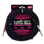 Ernie Ball 6397 Braided Straight Straight Cavo Intrecciato Viola e Nero 7.6m