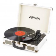 Fenton RP115G Record Player Creme Giradischi con Bluetooth in Valigetta Crema