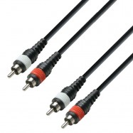 Adam Hall Cables K3TCC0100M Cavo Audio 2 RCA Maschio a 2 Maschio RCA 1mt
