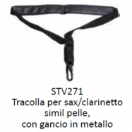 Runner Tracolla STV271 Sax/Clarinetto Simil pelle con Gancio in Metallo