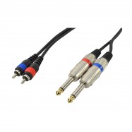 Cobra CL080-03 Cavo 2 RCA Maschio / 2 Jack Mono 3 mt