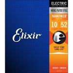 Elixir 12077 Nanoweb Light Heavy Cordiera per Chitarra Elettrica 010/052