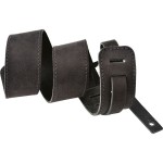 EKO GBU Strap Leather Plus Black Tracolla in Pelle per Chitarra e Basso Nera