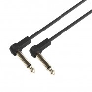 Adam Hall Cables K4 IRR 0010 FLM Cavo Jack 90°- Jack 90° Piatto 6,3 mm Mono 10 cm