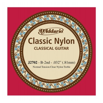Corde D'Addario EJ30 Per Chitarra Classica, Nylon Rettificato, Tensione Normale