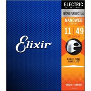 Elixir 12102 Nanoweb Medium Electric Cordiera per Chitarra Elettrica 011/049