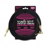 Ernie Ball P06058 Cavo Jack 6,3 - Jack 6,3 90° Black 7.62 mt