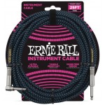Ernie Ball P06060 Cavo Jack 6,3 - Jack 6,3 90° Black/Neon Blue 7.62 mt