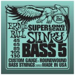 Ernie Ball 2850 Super Long Scale Slinky Cordiera per Basso Elettrico 5 Corde Roundwound...