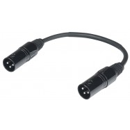Proel BULK330PR3MM Cavo Adattatore Cannon Maschio/Maschio 3 Poli DMX 20 Cm Nero