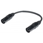 Proel BULK330PR3MM Cavo Adattatore Cannon Maschio/Maschio 3 Poli DMX 20 Cm Nero