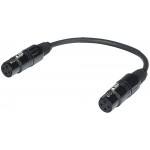 Proel BULK330PR3FF Cavo Adattatore Cannon Femmina/Femmina 3 Poli DMX 20 Cm Nero