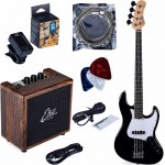 Eko JB-100 Pack Black Kit Basso elettrico 4 corde con accessori Nero