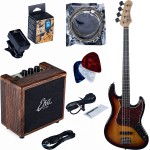 Eko JB-100 Pack Sunburst Kit Basso elettrico 4 corde con accessori Sunburst