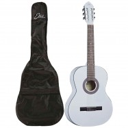 Eko CS-10 White Satin Chitarra classica 4/4 Satinata con Borsa