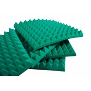 Pannello Fonoassorbente Piramidale 6 cm D35 50 X 50 Colore Verde