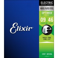Elixir 19027 Optiweb Custom Light Nickel WoundO Cordiera per Chitarra 09/046