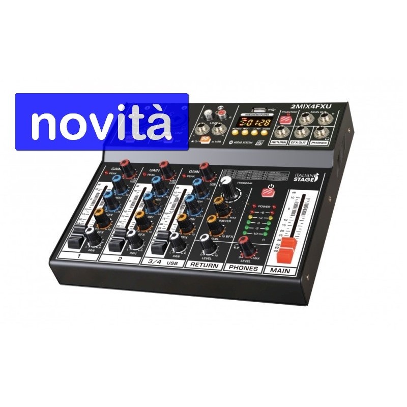 Mixer Audio Italian Stage IS 2MIX6PRO - 6 Canali Stereo, DSP Multi FX, USB E Bluetooth, Nero - Foto 10