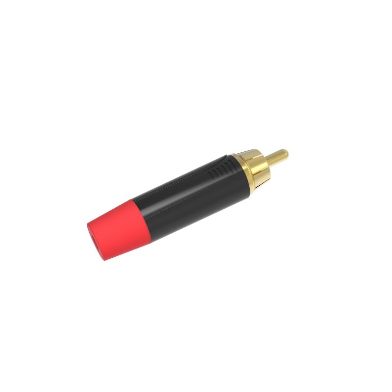 Connettore Audio RCA Maschio in plastica, Rosso - Adattatori Audio e Video - Adattatori Video - Cavi
